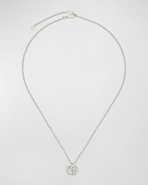 Gucci White GG Marmont Sterling Silver Necklace