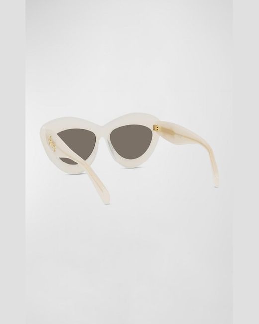 Loewe Multicolor Curved Logo Acetate Cat-eye Sunglasses