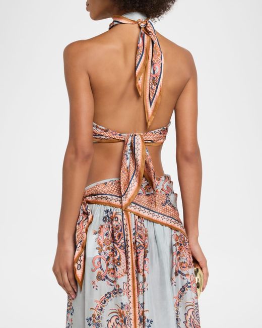 Zimmermann Pink Aster Scarf Top