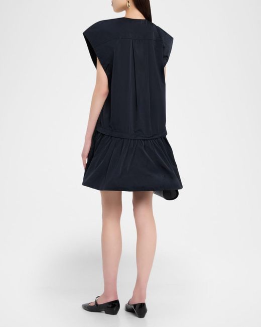 A.L.C. Ember V-Neck Mini Dress in Black | Lyst