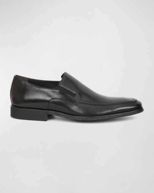 Bruno Magli Black Raging Leather Slip-On Loafers for men