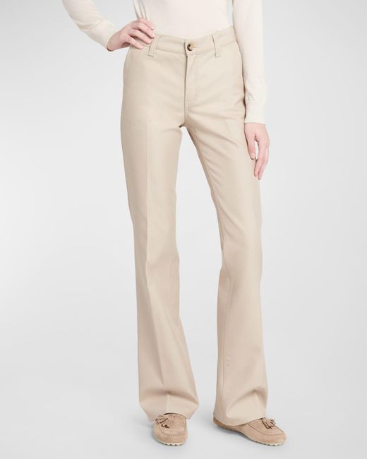 Loro Piana Natural Thayer Luxury Cotton Straight-leg Pants