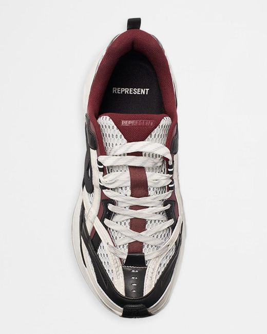 Represent White Storm Runner Distressed Sneaker for men
