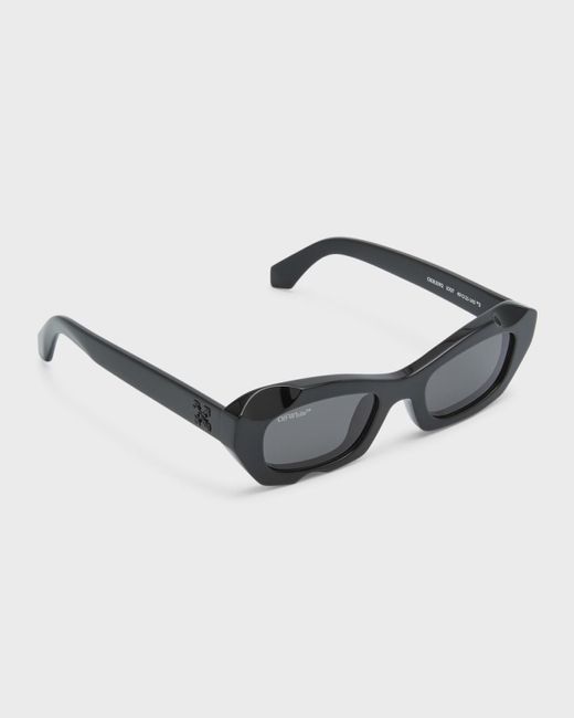 Off-White c/o Virgil Abloh Metallic Venezia Acetate Rectangle Sunglasses for men