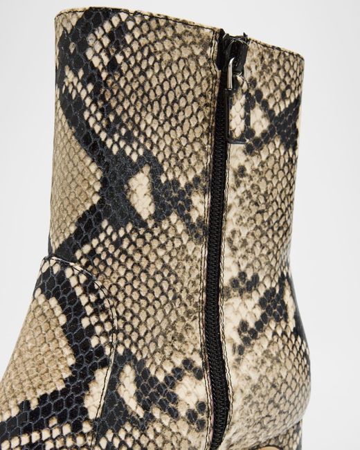 Stuart Weitzman Natural Babette-Printed Leather Booties