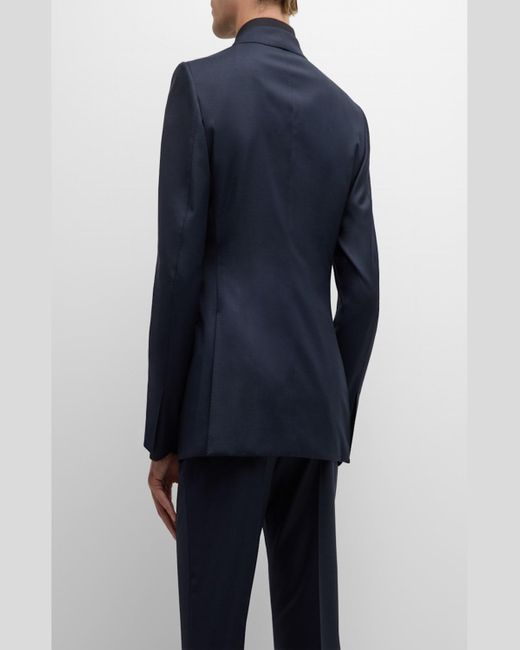 Tom Ford Blue Modern Fit Sharkskin Suit for men