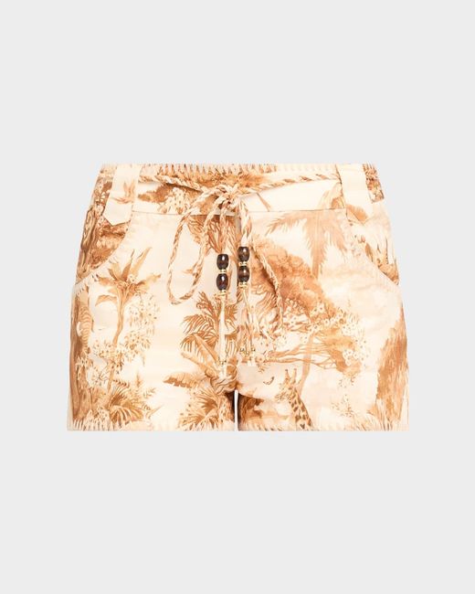 Zimmermann Natural Indra Micro Shorts