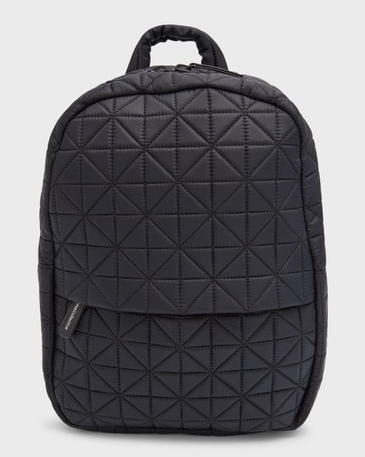 VEE COLLECTIVE Blue Water-Resistant Quilted Nylon Backpack