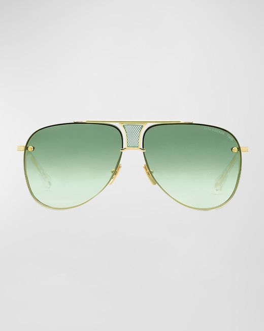 Dita Eyewear Green Decade-two Titanium Aviator Sunglasses for men