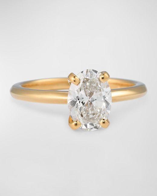Neiman Marcus White Lab Grown Diamond 18K Ring, 1.75Tcw, Size 6