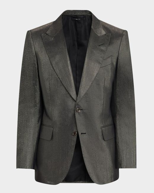 Tom Ford Black Dyllan Lurex Dinner Jacket for men