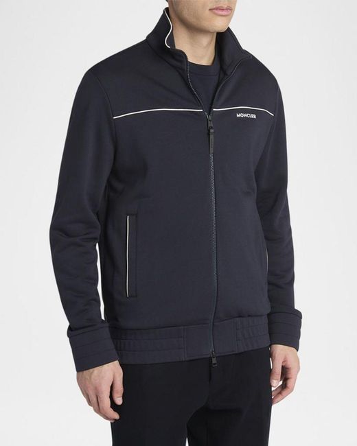 Moncler Blue Apos;S Fleece Zip Jacket for men