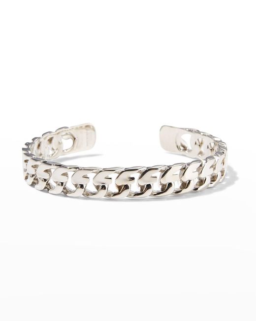 Givenchy White G Chain Small Bangle Bracelet for men