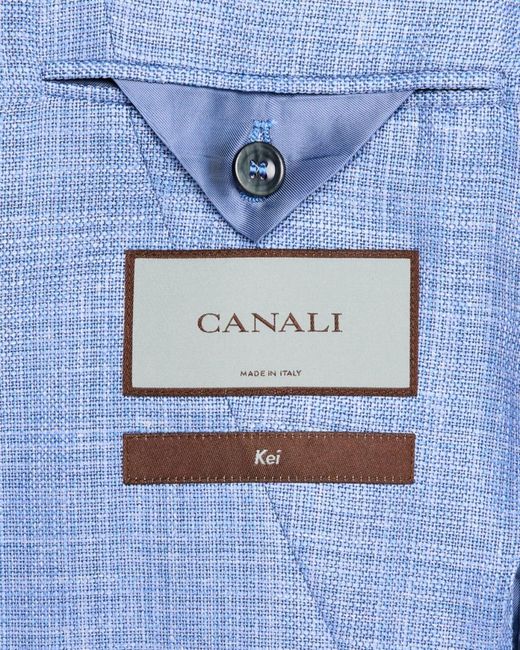 Canali Blue Apos;S Wool-Blend Hopsack Blazer for men