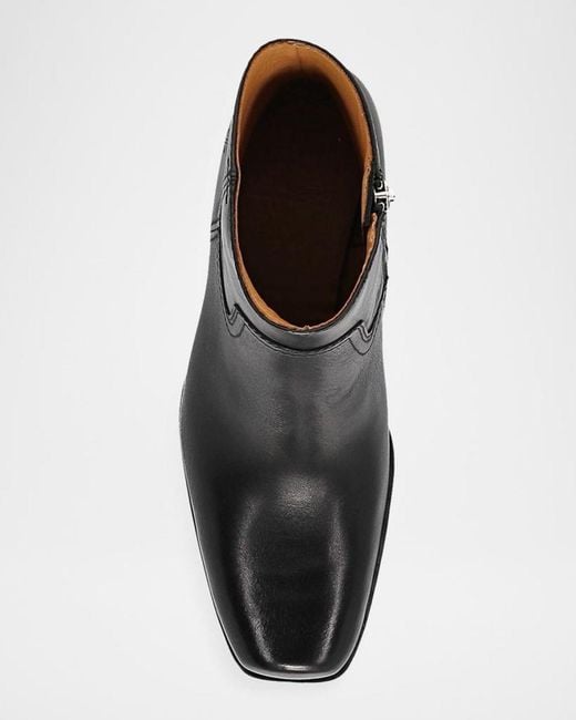 Frye Black Shiloh Soft Leather Zip Booties