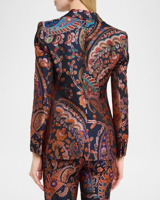 Etro Multicolor Paisley Silk Brocade Jacket