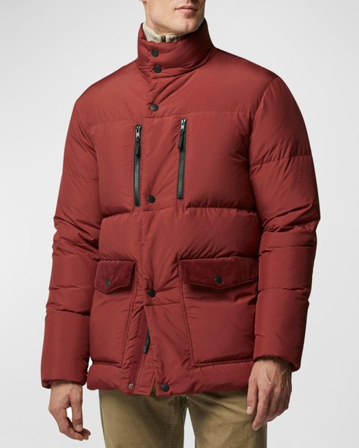 Rodd & Gunn Red Ohau Down Quilted Jacket for men