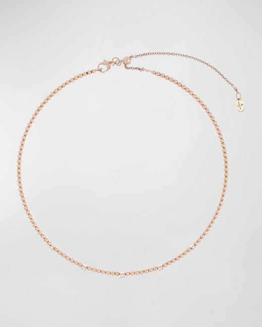 Krisonia White 18k Rose Gold Necklace With Diamonds