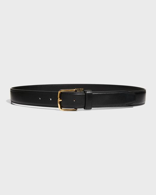 The Row Black Classic Calf Leather Belt