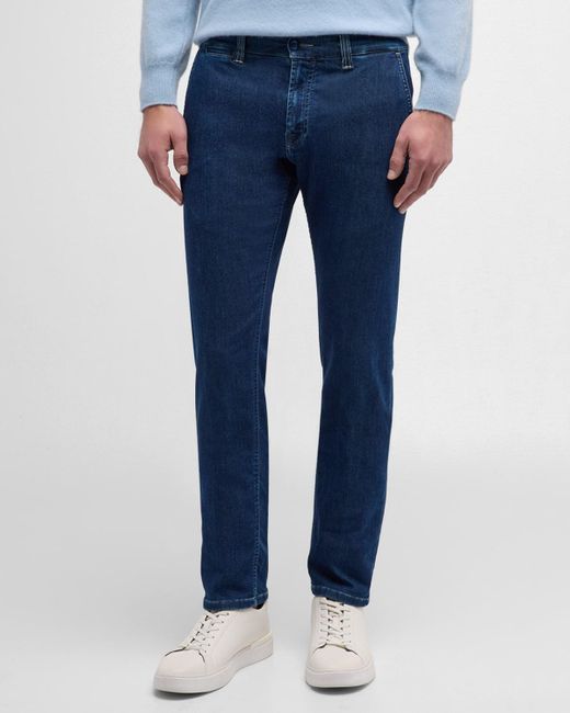 Stefano Ricci Blue Smooth Dark-Wash Jeans for men