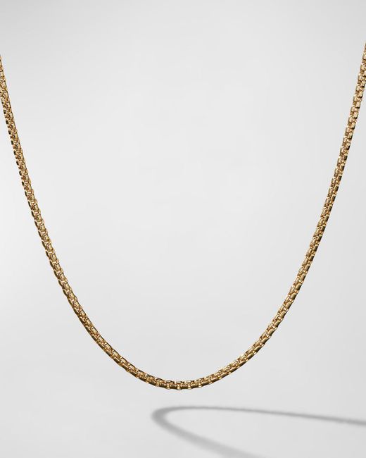 David Yurman White Box Chain Necklace In 18k Gold, 1.7mm, 22"l for men