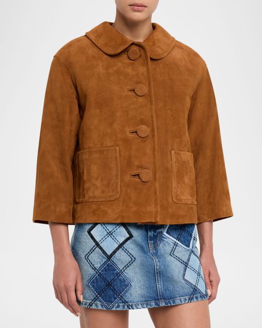 Marc Jacobs Brown Suede Doll Jacket