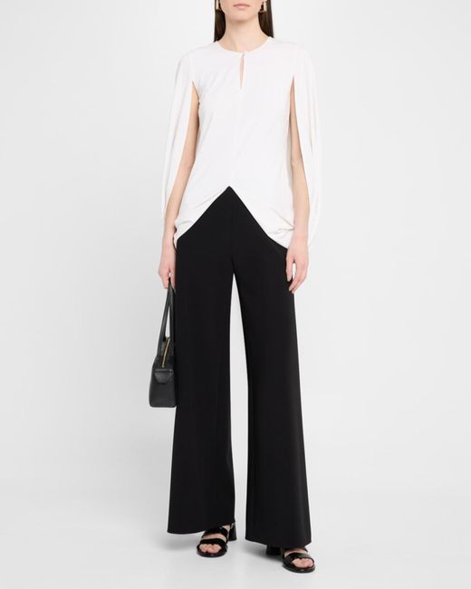 Rosetta Getty White Folded Cape Top