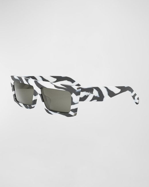 Céline Metallic Flat-top Rectangle Sunglasses for men