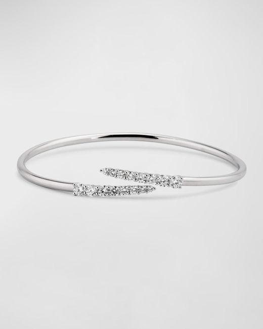 Memoire Gray White Gold Diamond Bypass Bracelet