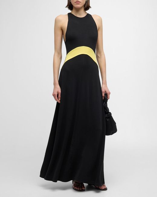 Solid & Striped Black X Sofia Richie Grainge The Jonati Color Block Maxi Dress