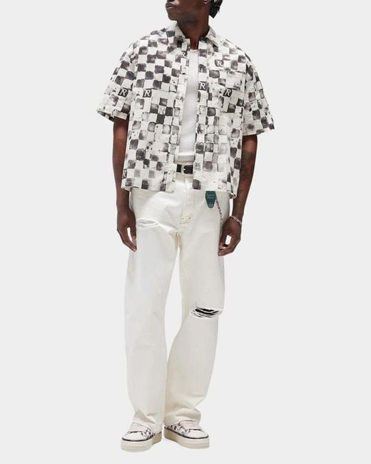 Represent White Pool Side Cotton Shirt for men