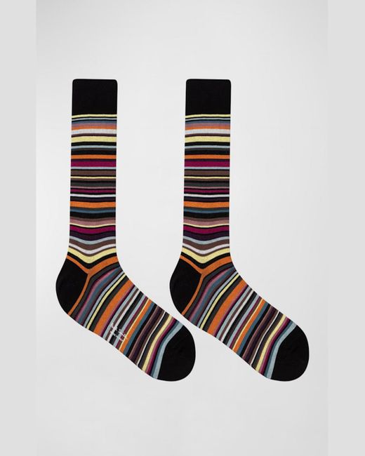 Paul Smith Black Farley Striped Socks for men