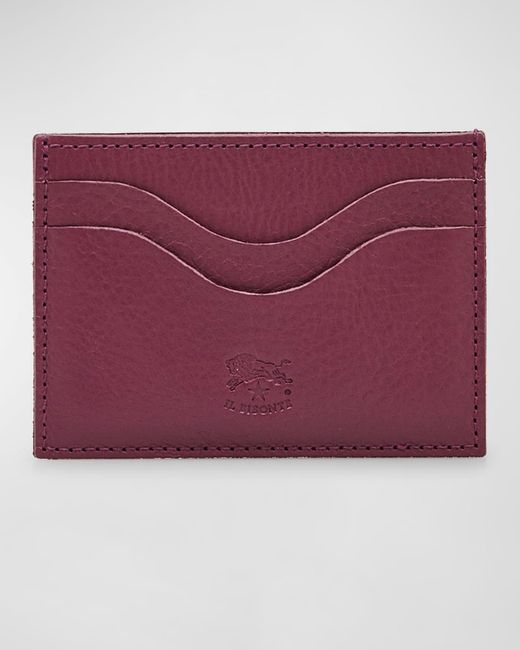 Il Bisonte Red Salina Leather Card Holder
