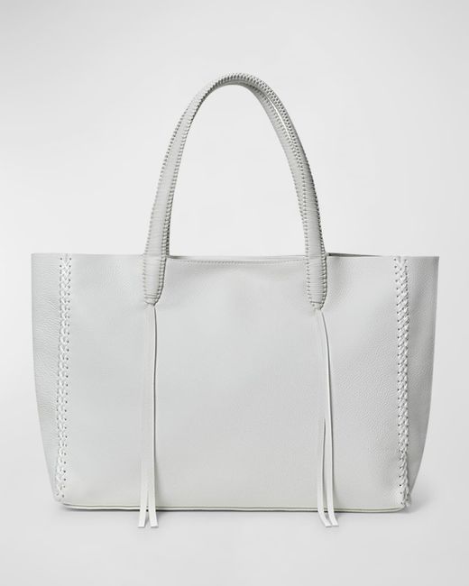 Callista Gray Iconic Medium Stitched Tote Bag, Perissa Matte