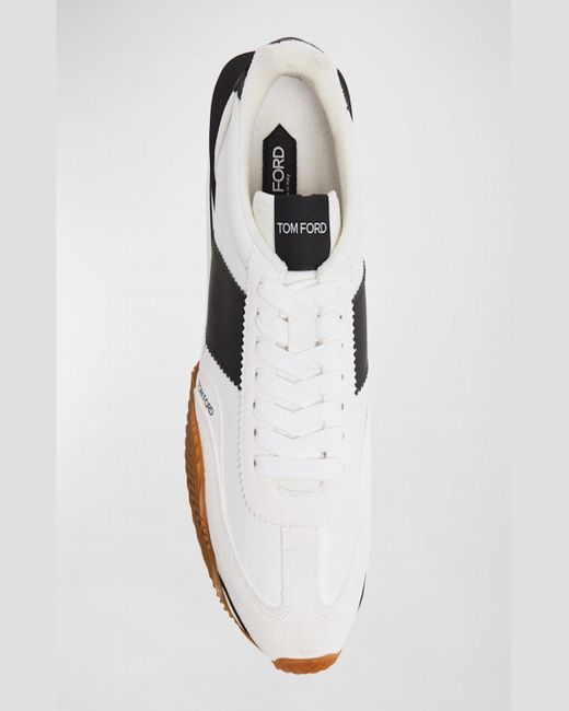 Tom Ford Metallic James Nylon And Suede Sneakers for men