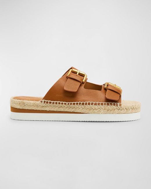 See By Chloé Multicolor Glyn Dual-buckle Espadrille Sandals