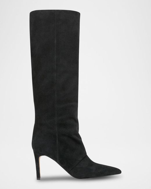Marc Fisher Suede Stiletto Knee Boots in Black Lyst