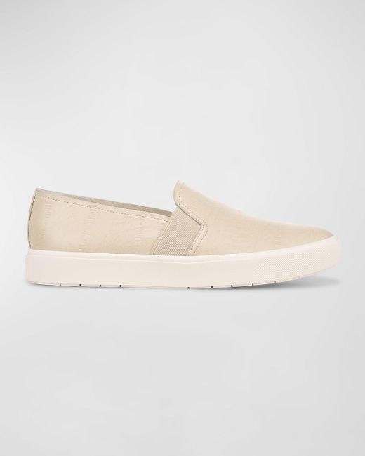 Vince Natural Blair Leather Slip-on Sneakers