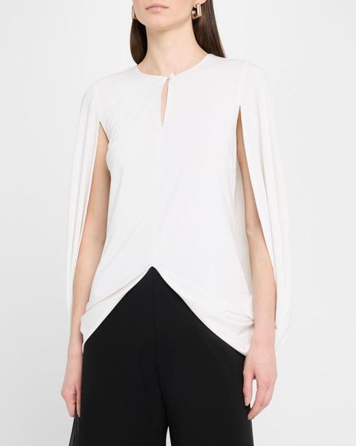 Rosetta Getty White Folded Cape Top