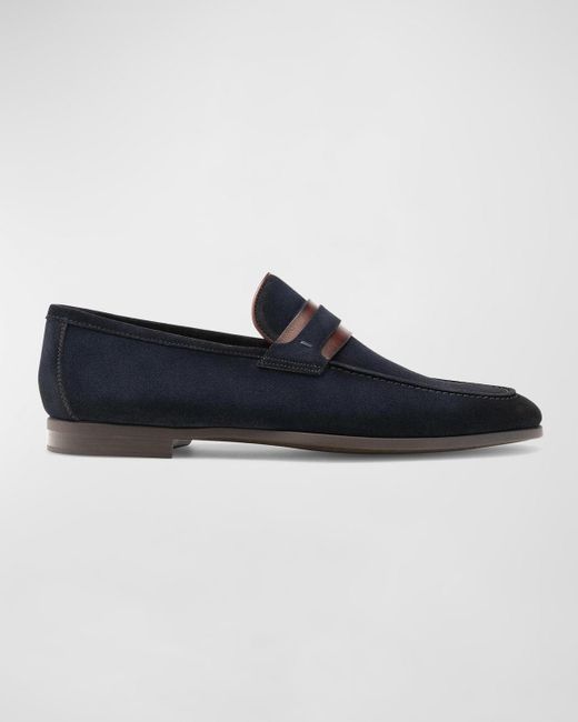 Magnanni Daniel Leather Loafers in Blue for Men | Lyst