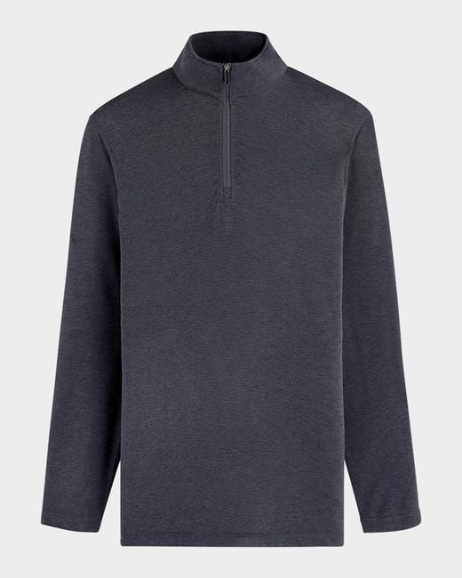 Bugatchi Blue Apos;S Uv50 Performance Quarter-Zip Sweater for men