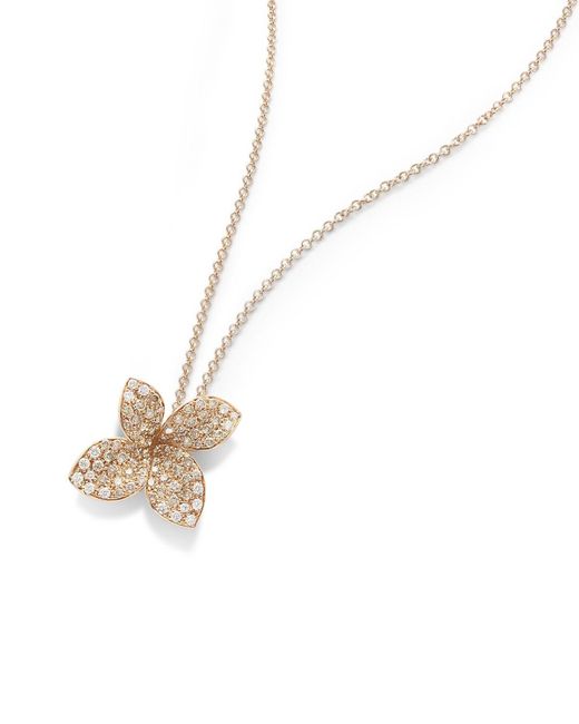 Pasquale Bruni White Giardini Segreti Petit 18K Rose Diamond Flower Necklace
