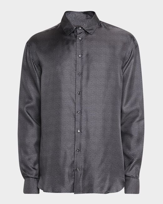 grey silk dress shirt Satin-Silk Pearl Grey Classic Fit Charmeuse Silk Shirt – camixa.com main image 1