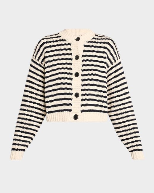 FRAME White The Stripe Chunky Femme Cardigan