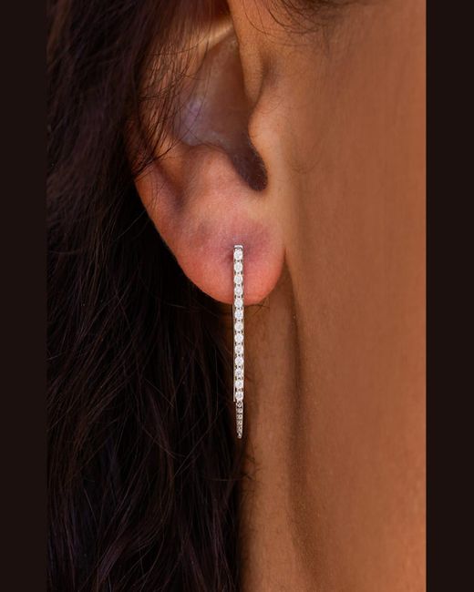 Sheryl Lowe White Baby Stick Diamond Earrings