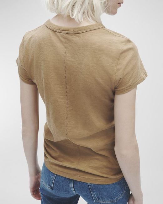 Rag & Bone Blue Slub Crewneck Tee