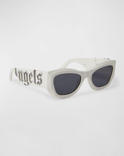Palm Angels Gray Canby Acetate Cat-Eye Sunglasses for men