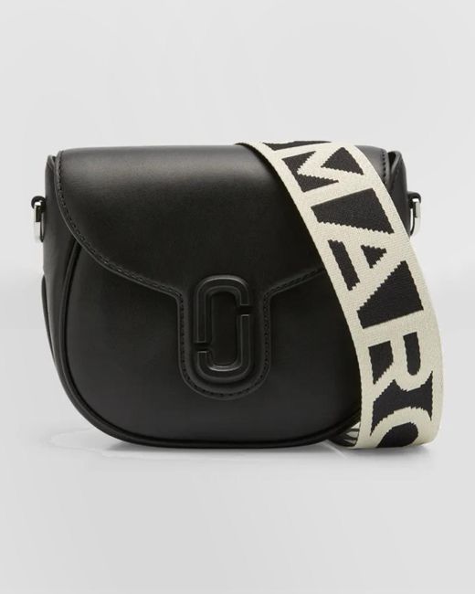Marc Jacobs Black The Covered J Marc Small Saddle Bag