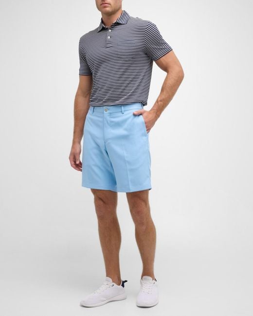 Peter Millar Blue Apos;S Salem High Drape Performance Shorts for men