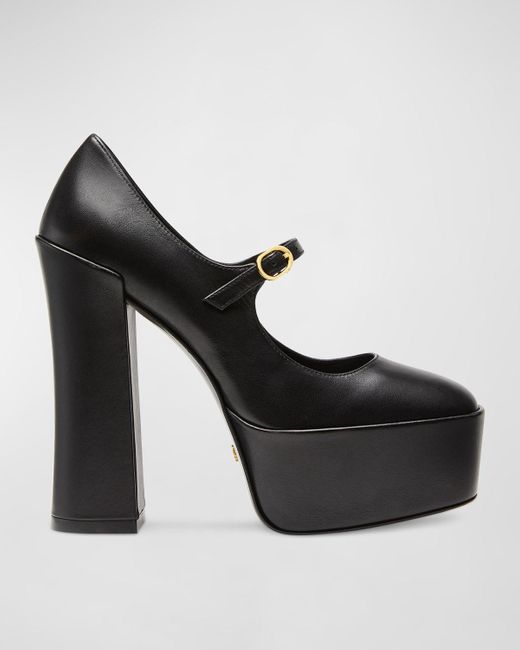 Stuart Weitzman Skyhigh Mary Jane Platform Pumps in Black Lyst